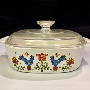 1975 Country Festival 2 Qt Corningware w/Lid
